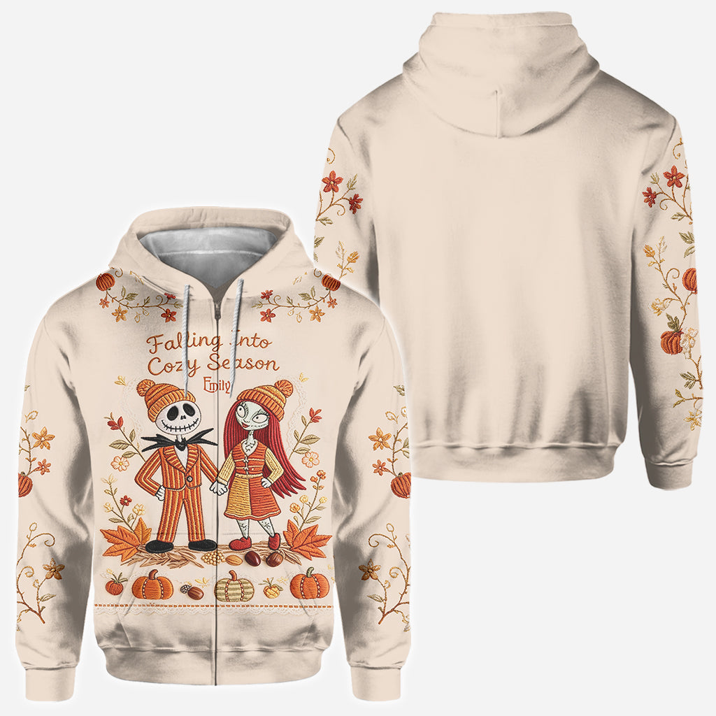 Personalized Autumn Vibes All Over Shirt for Couples All Over Shirt GradoCreations