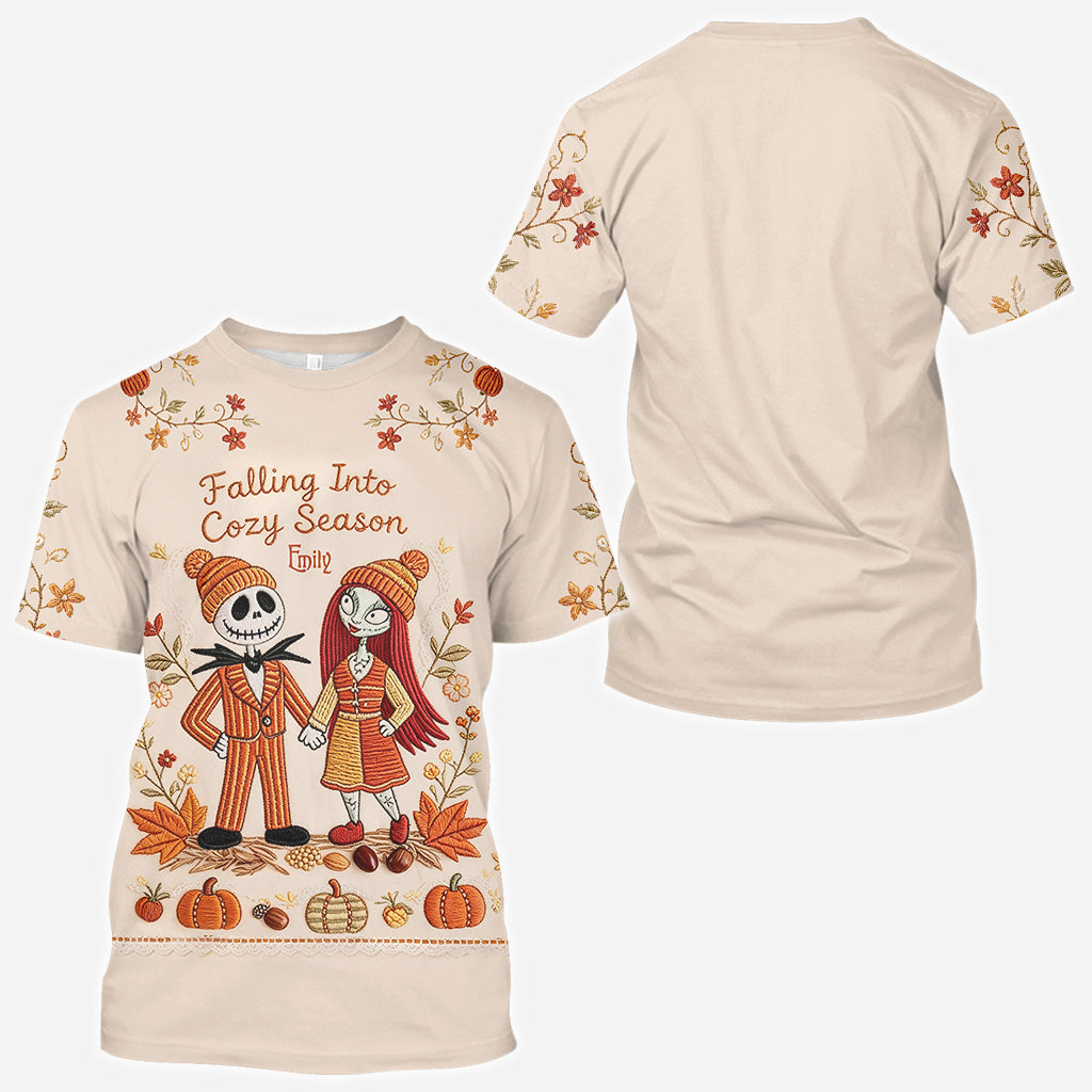 Personalized Cozy Season Shirt Gift for Her - Fall Apparel AOP Shirt GradoCreations