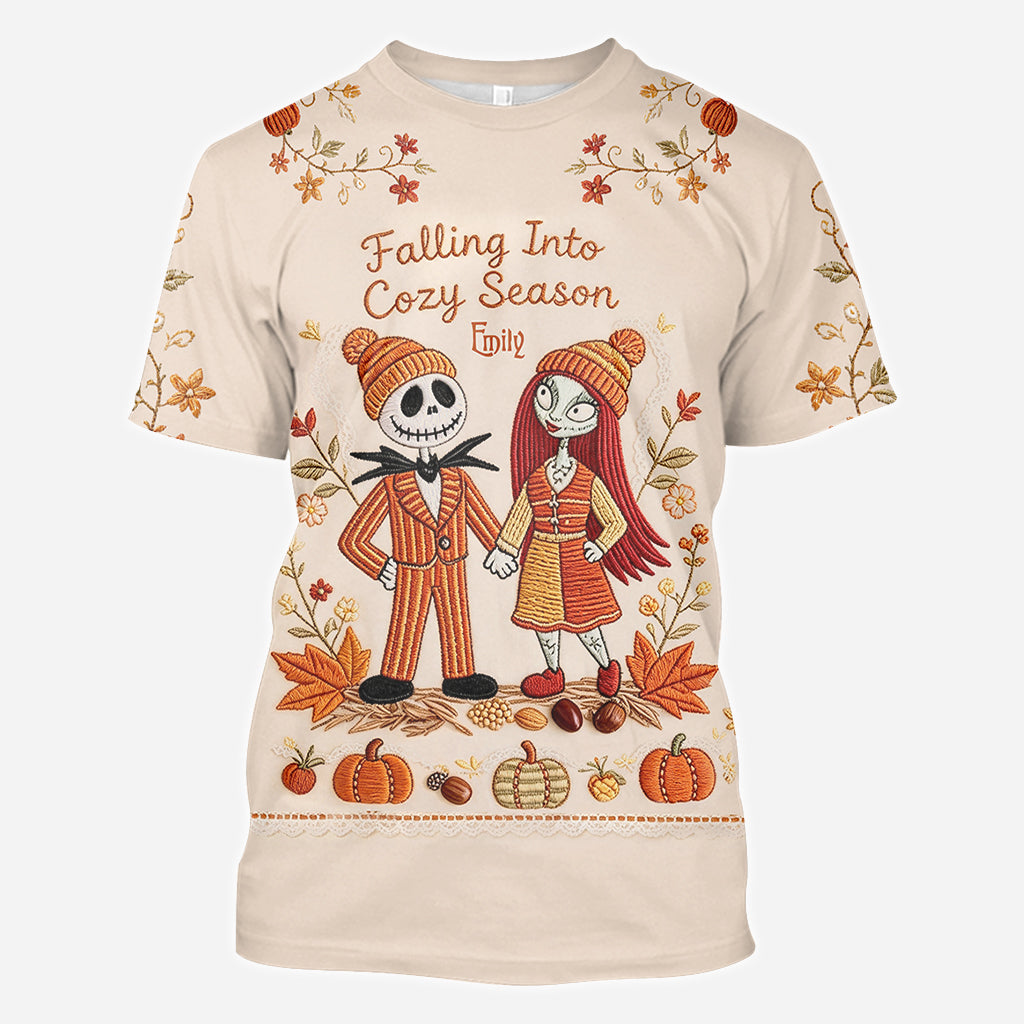 Personalized Autumn Vibes All Over Shirt for Couples All Over Shirt GradoCreations