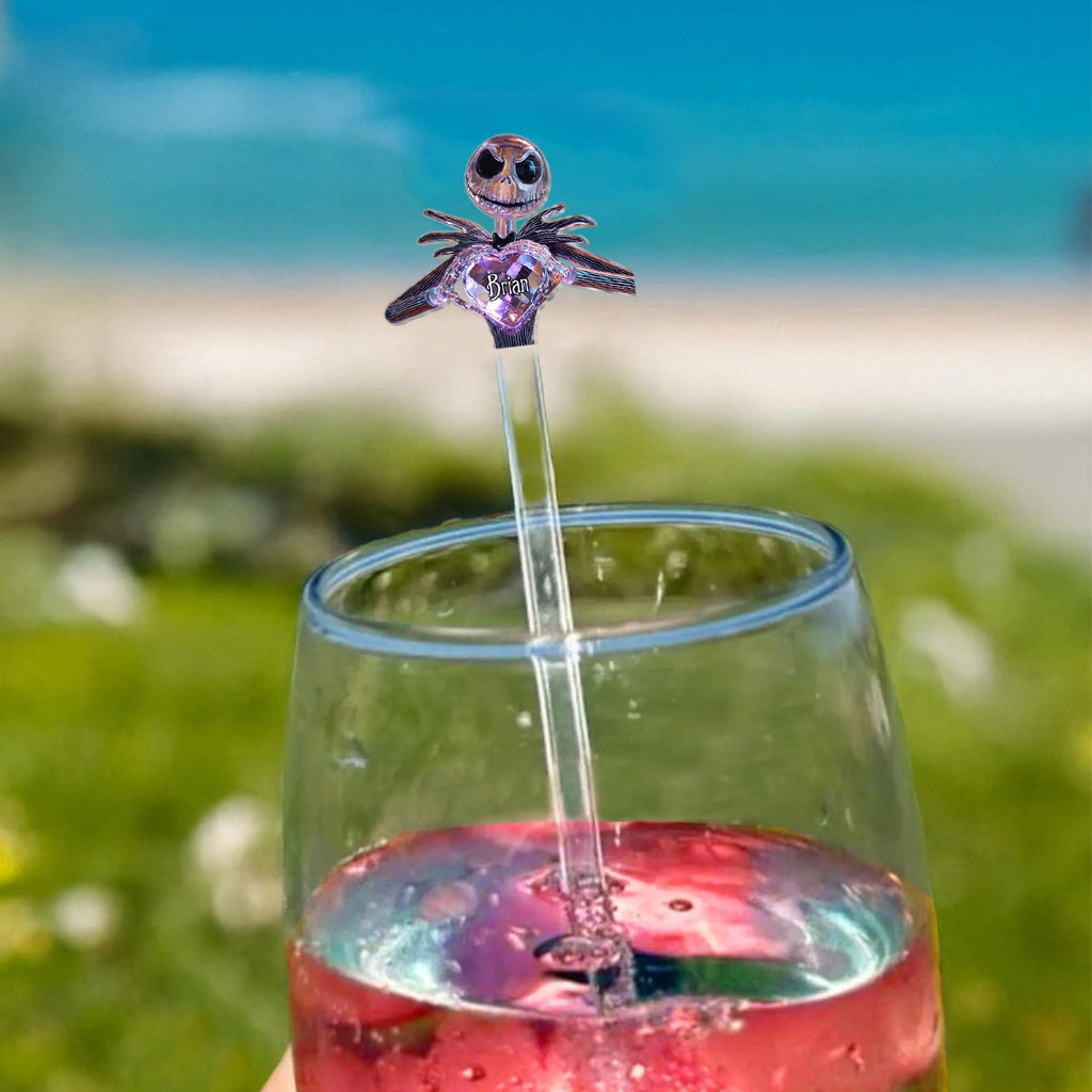 Personalized Nightmare Acrylic Drink Stirrers Custom Name Gift Acrylic Stirrers GradoCreations
