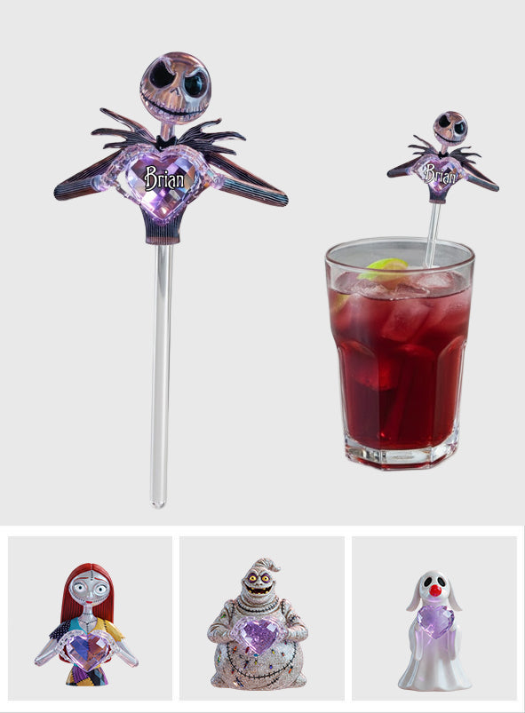 Personalized Nightmare Acrylic Drink Stirrers Custom Name Gift Acrylic Stirrers GradoCreations