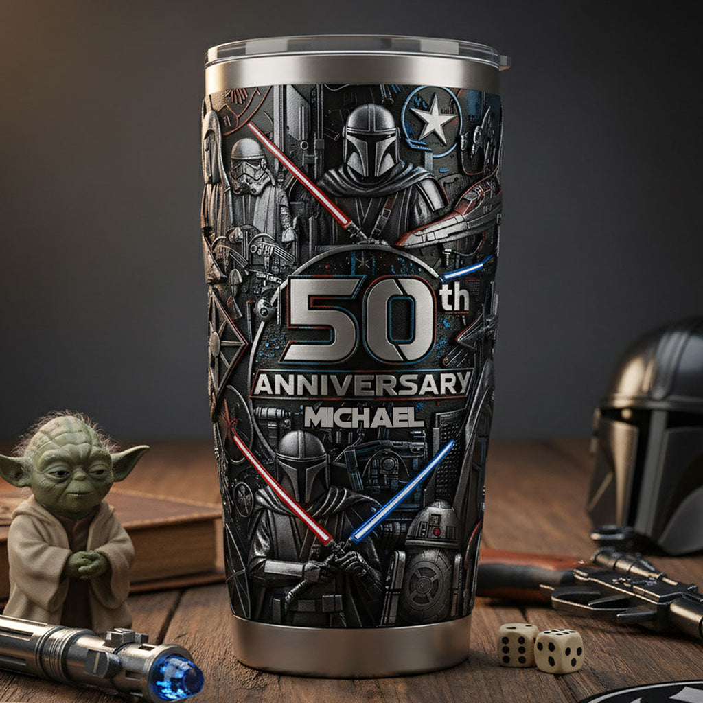 Personalized 50th Anniversary Tumbler Custom Name Star Wars Gift Tumbler GradoCreations