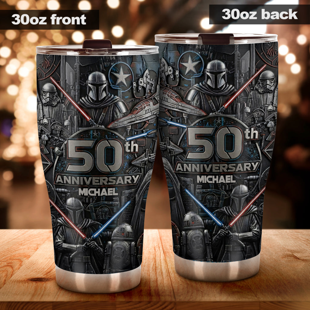 Personalized 50th Anniversary Tumbler Custom Name Star Wars Gift Tumbler GradoCreations