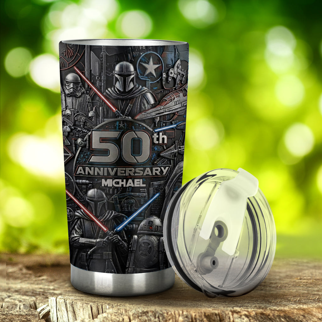 Personalized 50th Anniversary Tumbler Custom Name Star Wars Gift Tumbler GradoCreations
