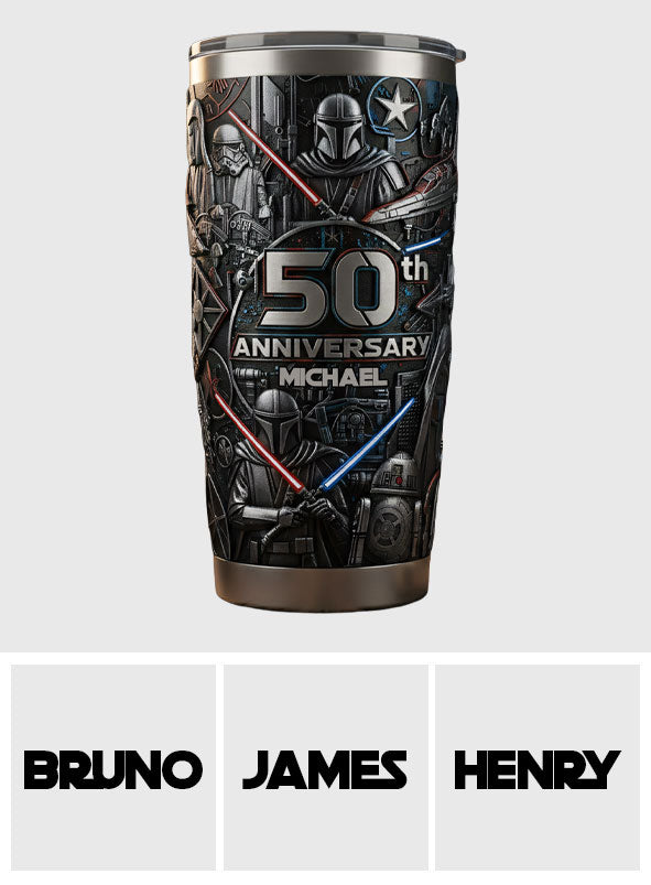 Personalized 50th Anniversary Tumbler Custom Name Star Wars Gift Tumbler GradoCreations
