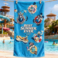 Personalized Quick-Dry Beach Towel Custom Name for Kids Beach Towel GradoCreations