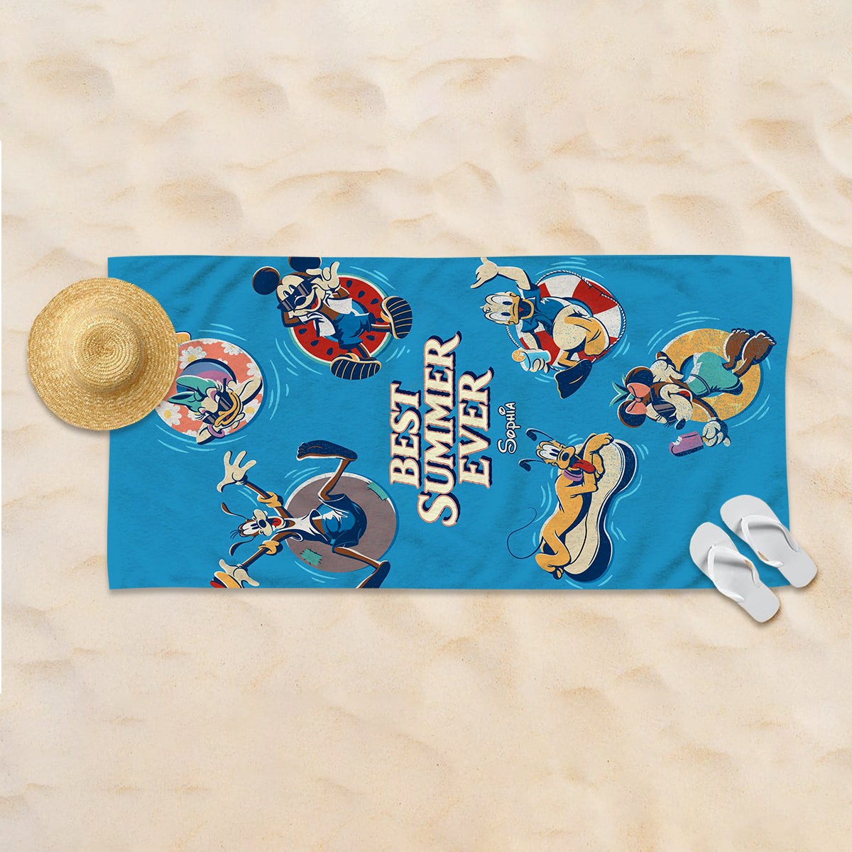 Personalized Quick-Dry Beach Towel Custom Name for Kids Beach Towel GradoCreations
