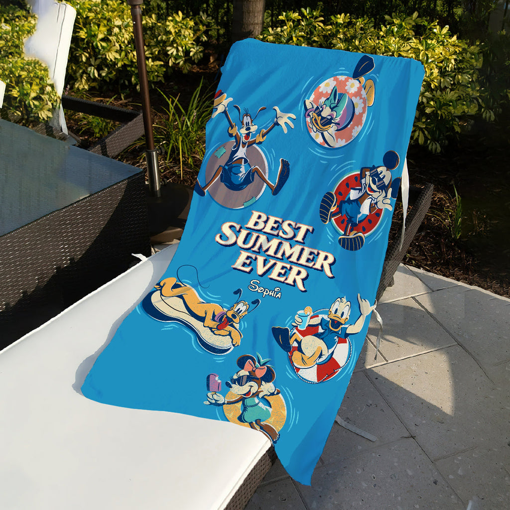 Personalized Quick-Dry Beach Towel Custom Name for Kids Beach Towel GradoCreations
