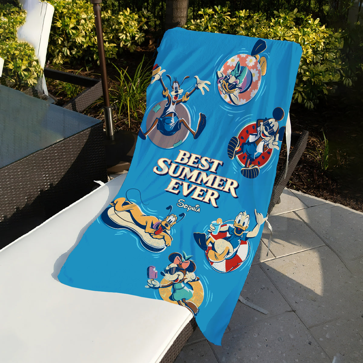Personalized Quick-Dry Beach Towel Custom Name for Kids Beach Towel GradoCreations