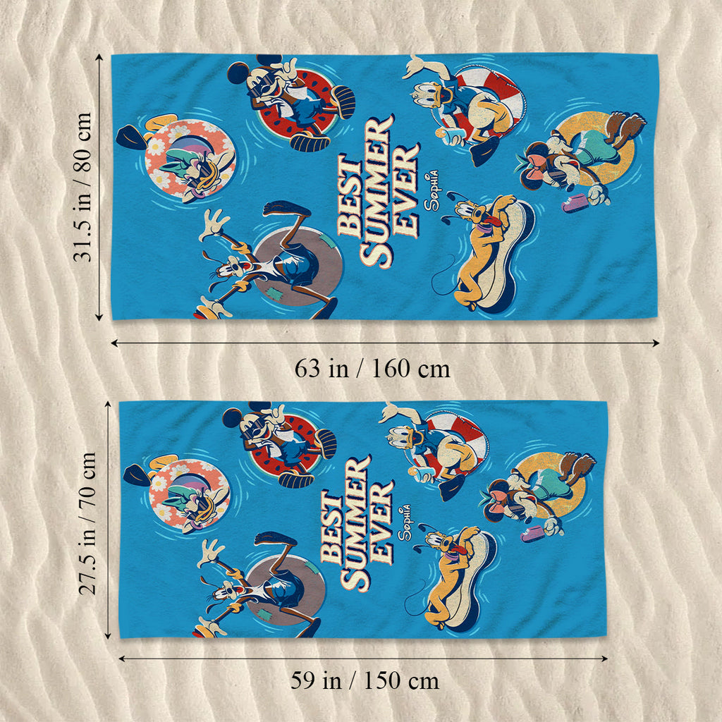 Personalized Quick-Dry Beach Towel Custom Name for Kids Beach Towel GradoCreations