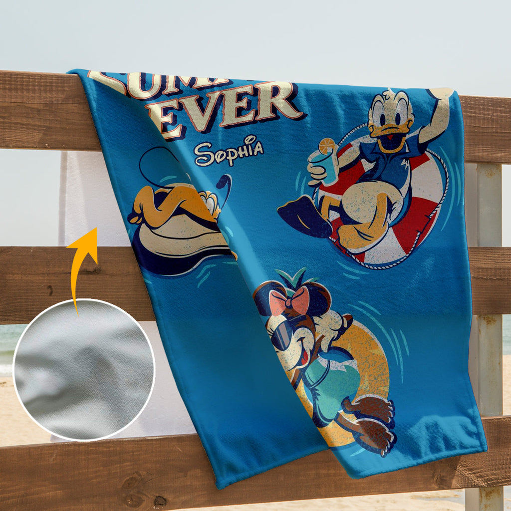 Personalized Quick-Dry Beach Towel Custom Name for Kids Beach Towel GradoCreations