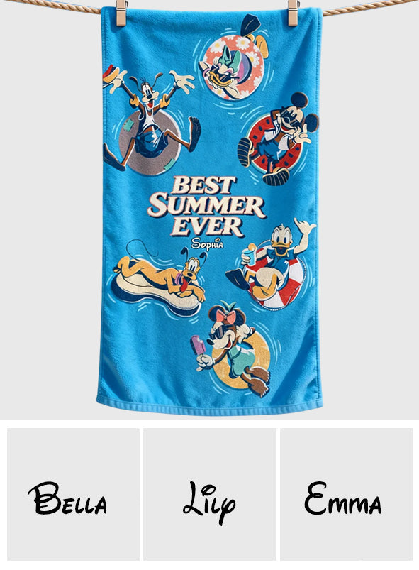 Personalized Quick-Dry Beach Towel Custom Name for Kids Beach Towel GradoCreations