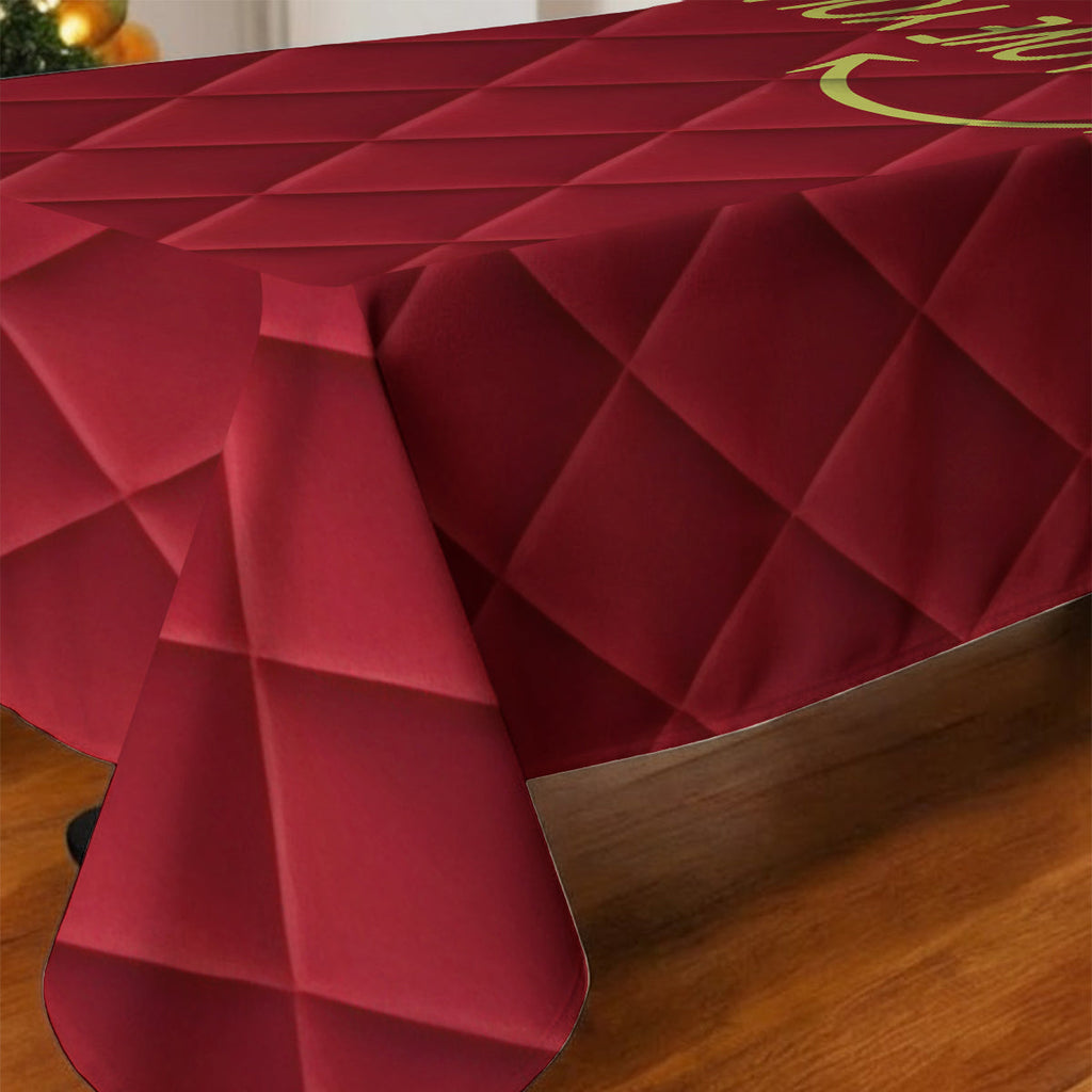 Personalized Christmas Tablecloth with Custom Names for Holiday Decor Table Cloth Cover GradoCreations