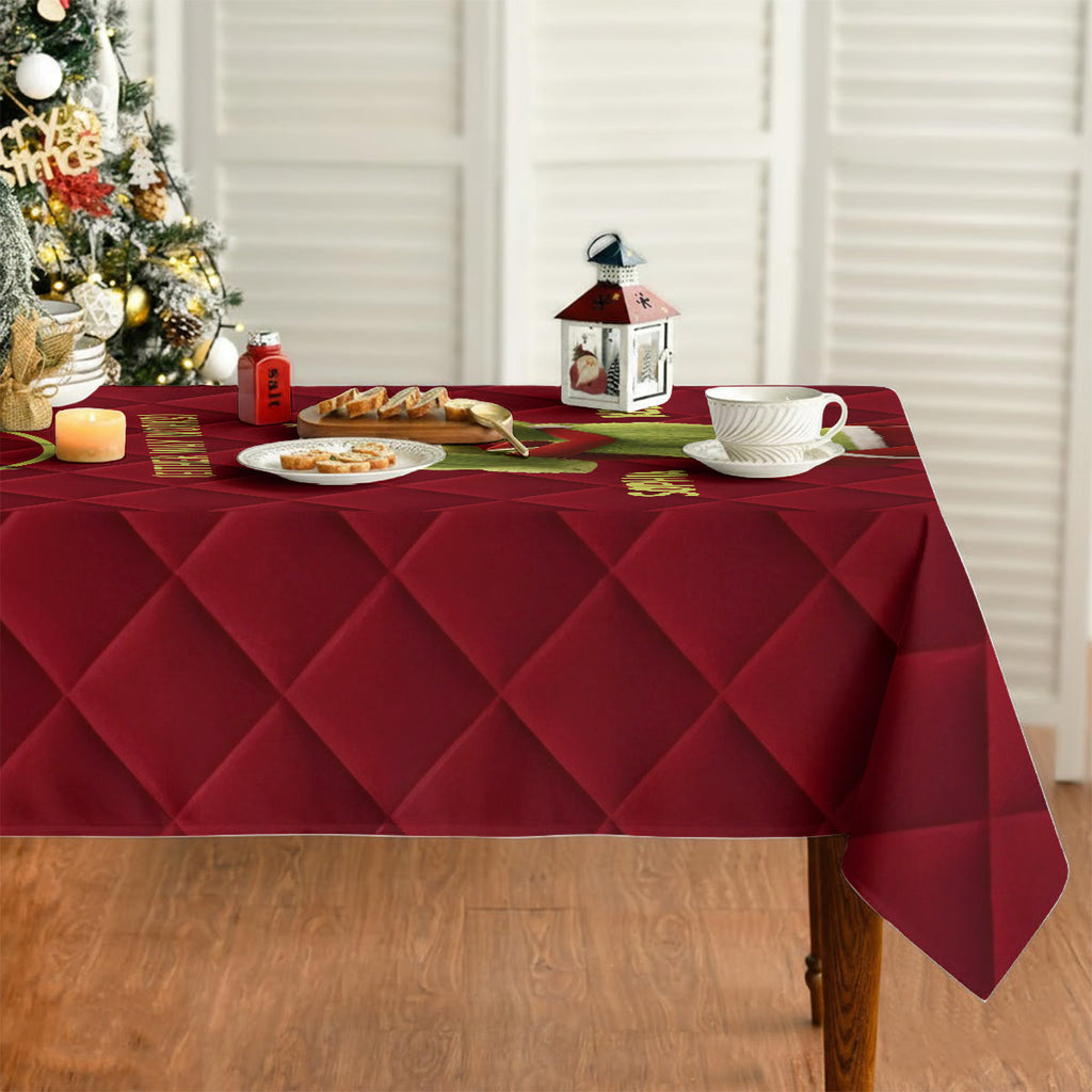 Personalized Christmas Tablecloth with Custom Names for Holiday Decor Table Cloth Cover GradoCreations