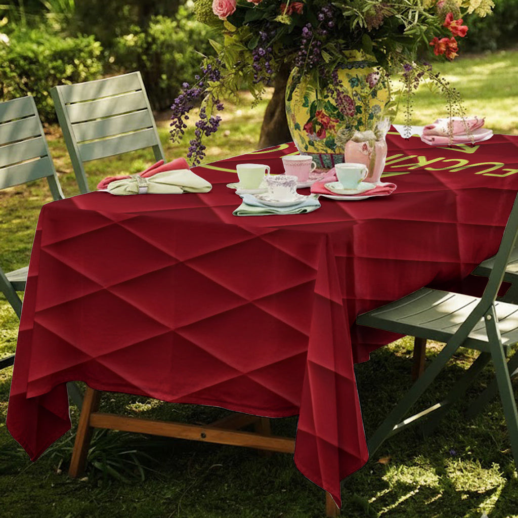 Personalized Christmas Tablecloth with Custom Names for Holiday Decor Table Cloth Cover GradoCreations
