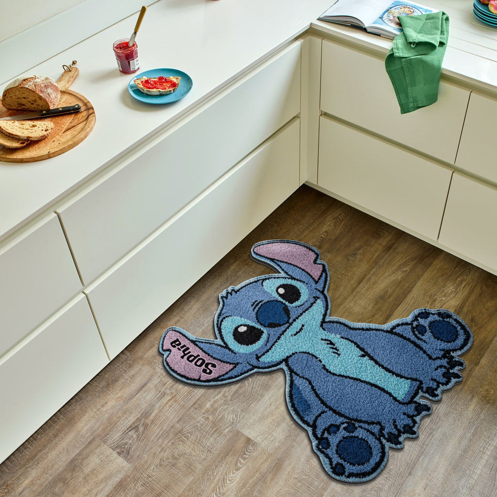 Personalized Blue Alien Tufted Rug Custom Family Gift for Kids Tufted Rug GradoCreations