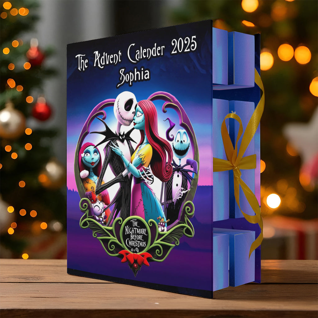 Personalized Nightmare Before Christmas Folded Advent Calendar with Ornaments Folded Advent Calendar With Ornaments GradoCreations
