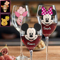 Personalized Mouse Wine Glass with Long Stem Custom Name Gift Wine Glass With Long Stem GradoCreations