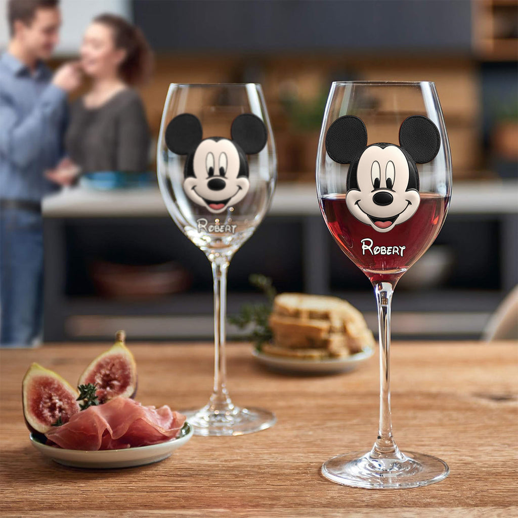 Personalized Mouse Wine Glass with Long Stem Custom Name Gift Wine Glass With Long Stem GradoCreations