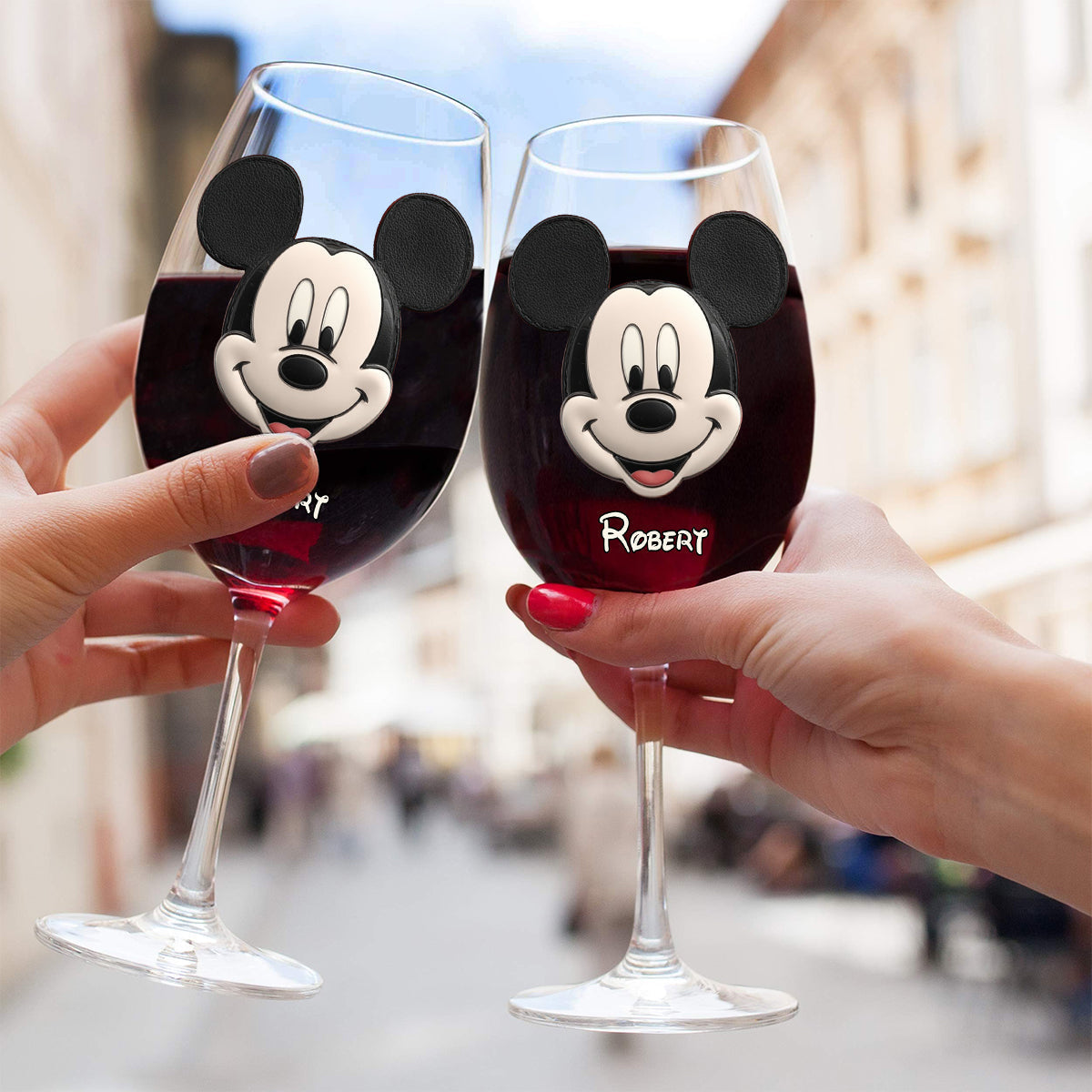 Personalized Mouse Wine Glass with Long Stem Custom Name Gift Wine Glass With Long Stem GradoCreations