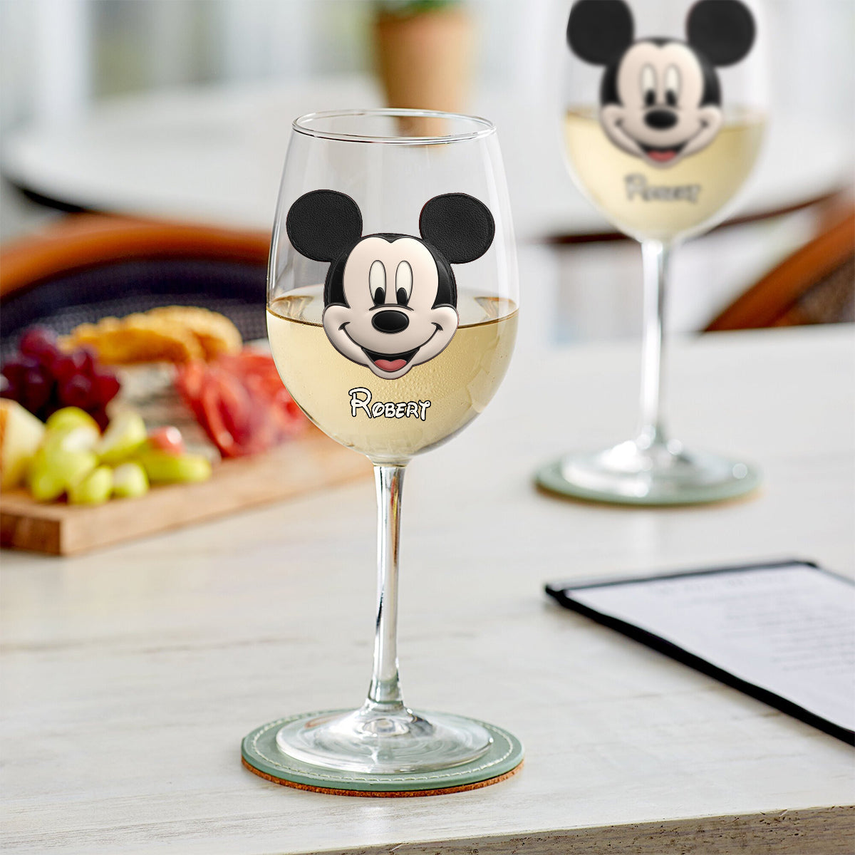 Personalized Mouse Wine Glass with Long Stem Custom Name Gift Wine Glass With Long Stem GradoCreations