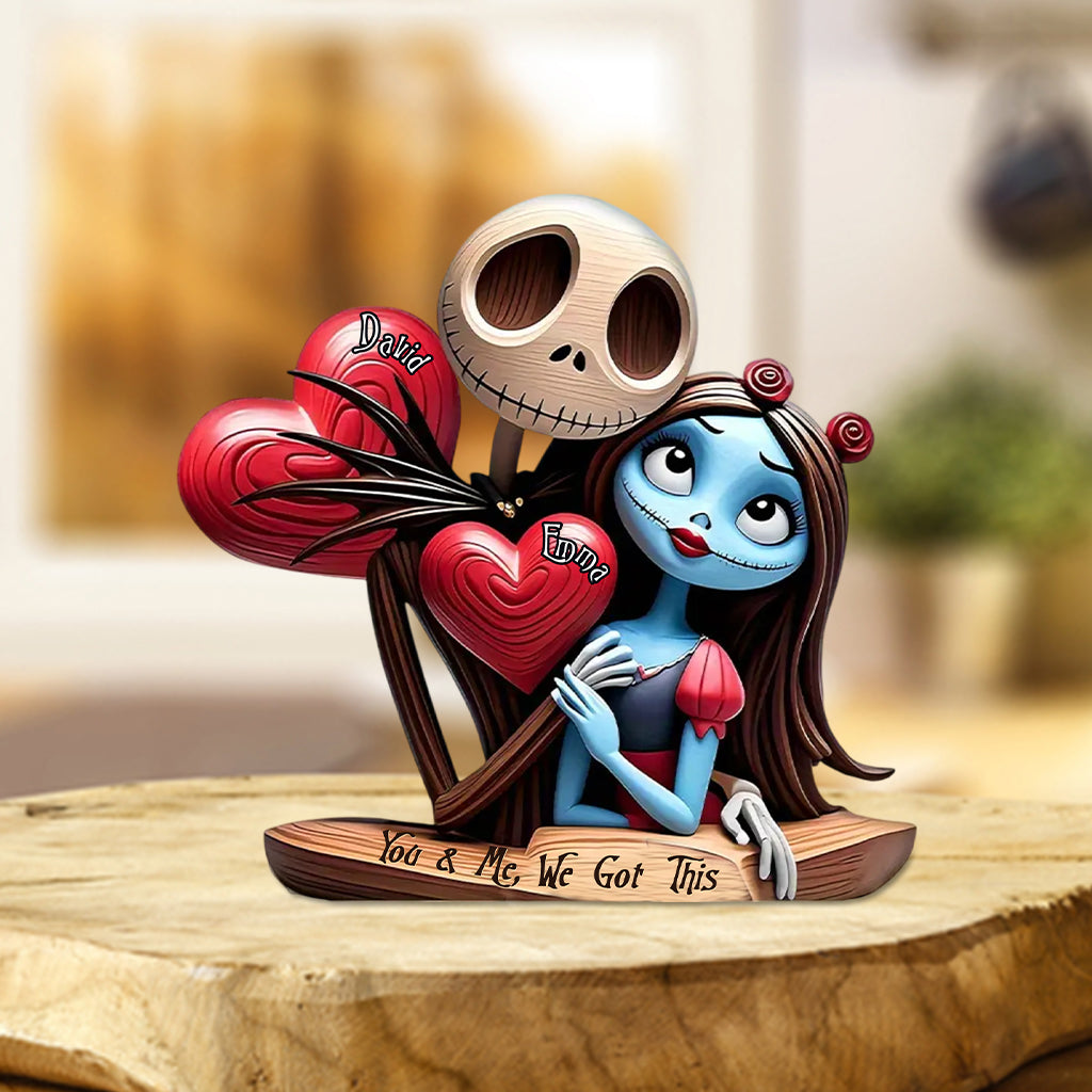 Personalized Nightmare Before Christmas Acrylic Plaque Gift for Couples Custom Shaped Acrylic Plaque GradoCreations