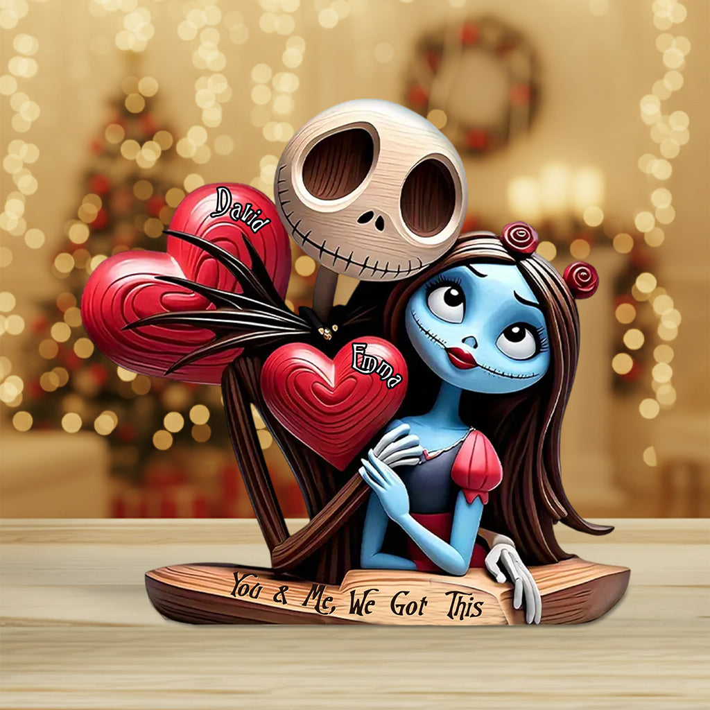 Personalized Nightmare Before Christmas Acrylic Plaque Gift for Couples Custom Shaped Acrylic Plaque GradoCreations