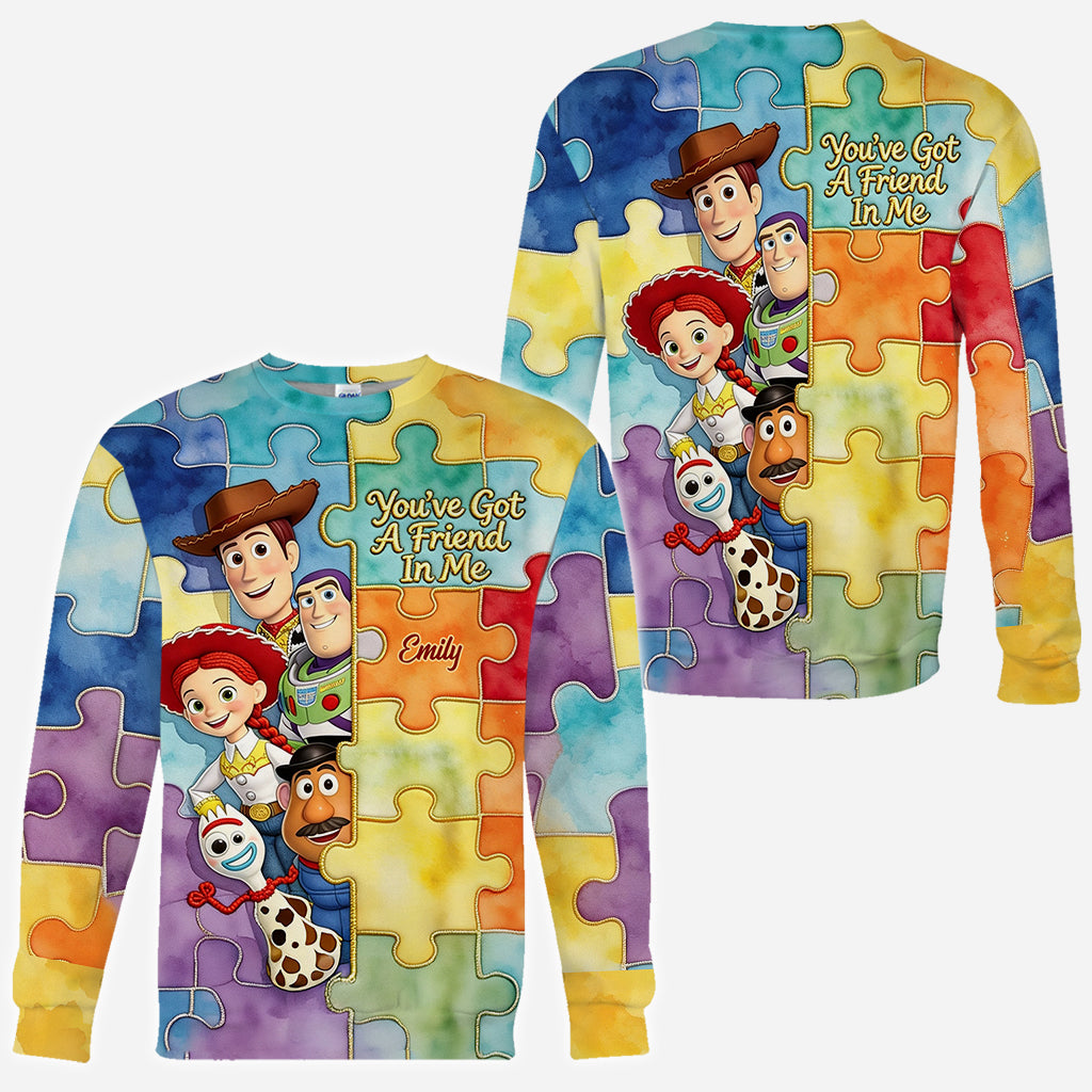Personalized Autism Awareness All Over Shirt Custom Name Gift All Over Shirt GradoCreations