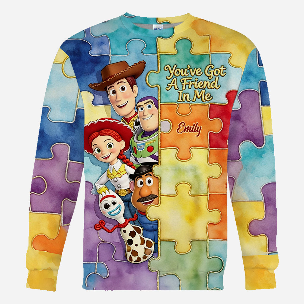 Personalized Autism Awareness All Over Shirt Custom Name Gift All Over Shirt GradoCreations