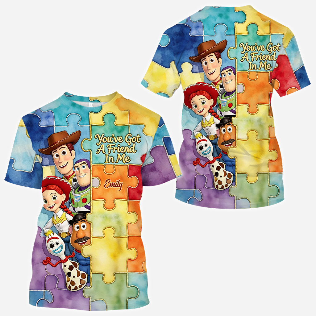 Personalized Autism Awareness All Over Shirt Custom Name Gift All Over Shirt GradoCreations