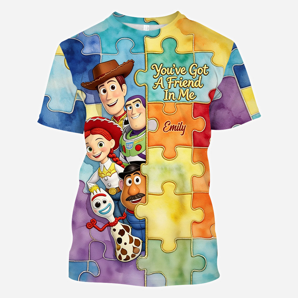 Personalized Autism Awareness All Over Shirt Custom Name Gift All Over Shirt GradoCreations