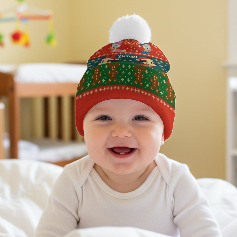 Personalized Cartoon Mouse Beanie Hat for Kids & Adults - Christmas Gift Beanie Hat GradoCreations
