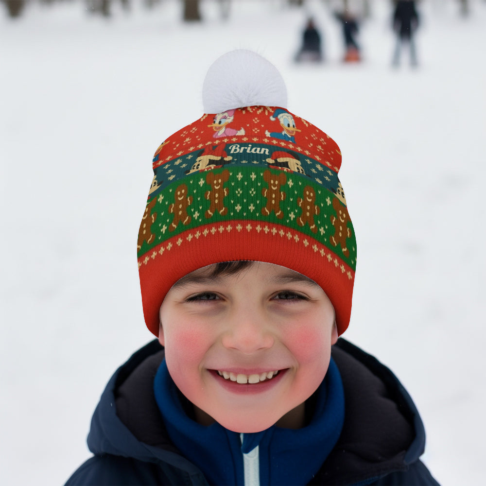 Personalized Cartoon Mouse Beanie Hat for Kids & Adults - Christmas Gift Beanie Hat GradoCreations
