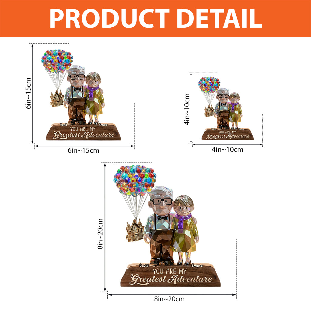 Personalized Acrylic Plaque You Are My Greatest Adventure Gift for Couple Custom Shaped Acrylic Plaque GradoCreations