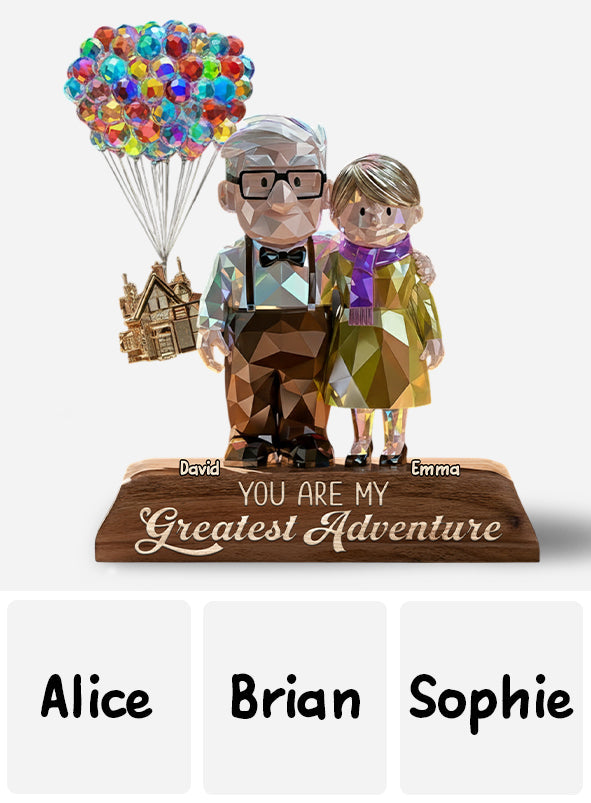 Personalized Acrylic Plaque You Are My Greatest Adventure Gift for Couple Custom Shaped Acrylic Plaque GradoCreations