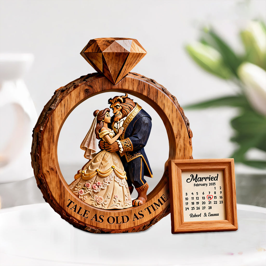 Personalized Beauty and the Beast Acrylic Plaque Custom Gift for Couples Custom Shaped Acrylic Plaque GradoCreations