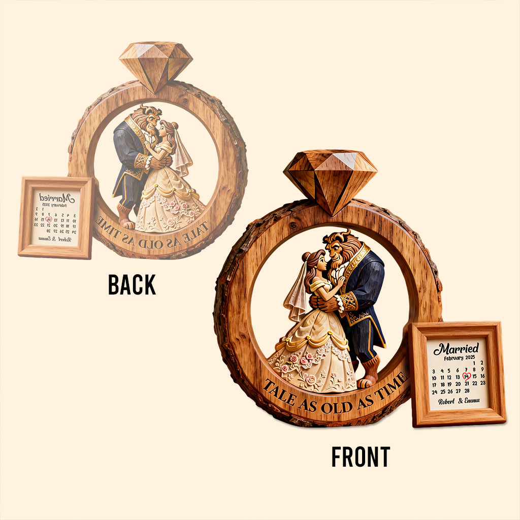Personalized Beauty and the Beast Acrylic Plaque Custom Gift for Couples Custom Shaped Acrylic Plaque GradoCreations