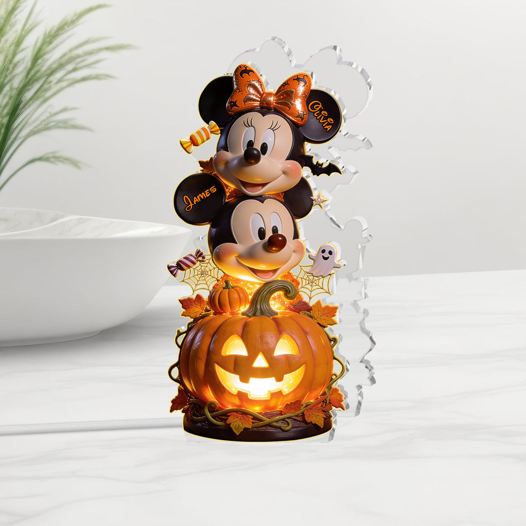 Personalized Halloween Acrylic Light Box for Family Decor Acrylic Light Box GradoCreations