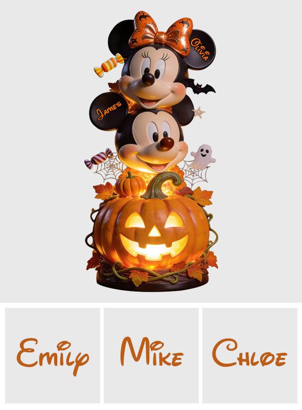 Personalized Acrylic LED Night Light Halloween Gift for Couples Acrylic LED Night Light GradoCreations