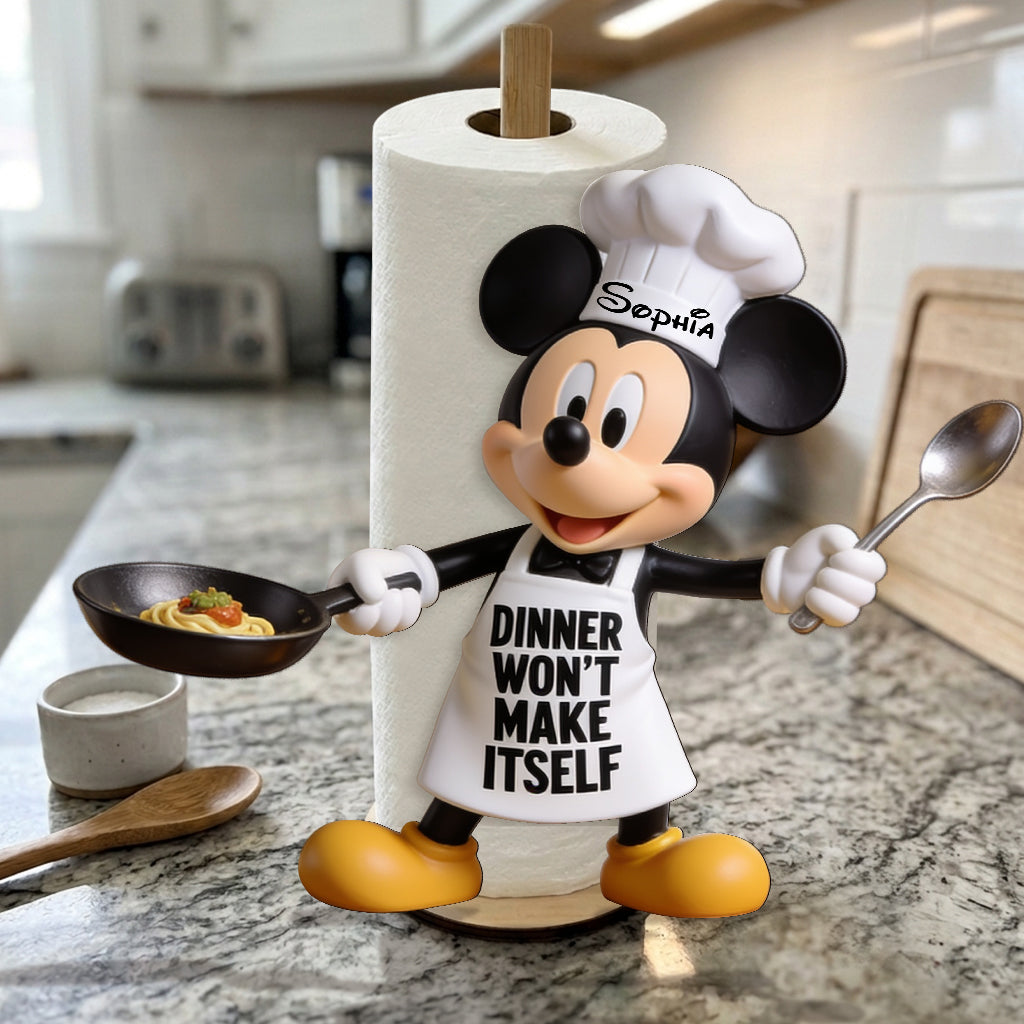 Personalized Mickey Mouse Paper Towel Stand for Kitchen Decor Paper Towel Stand GradoCreations