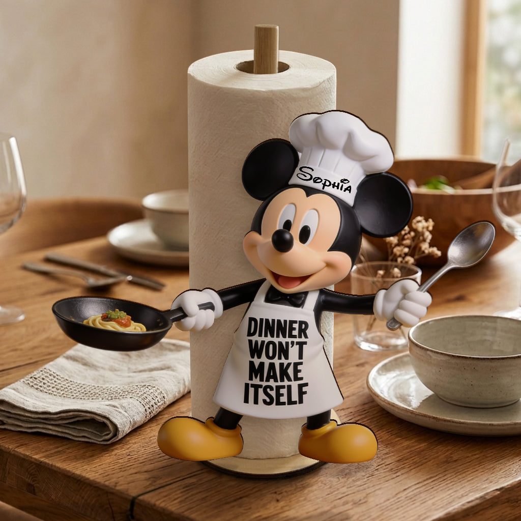 Personalized Mickey Mouse Paper Towel Stand for Kitchen Decor Paper Towel Stand GradoCreations