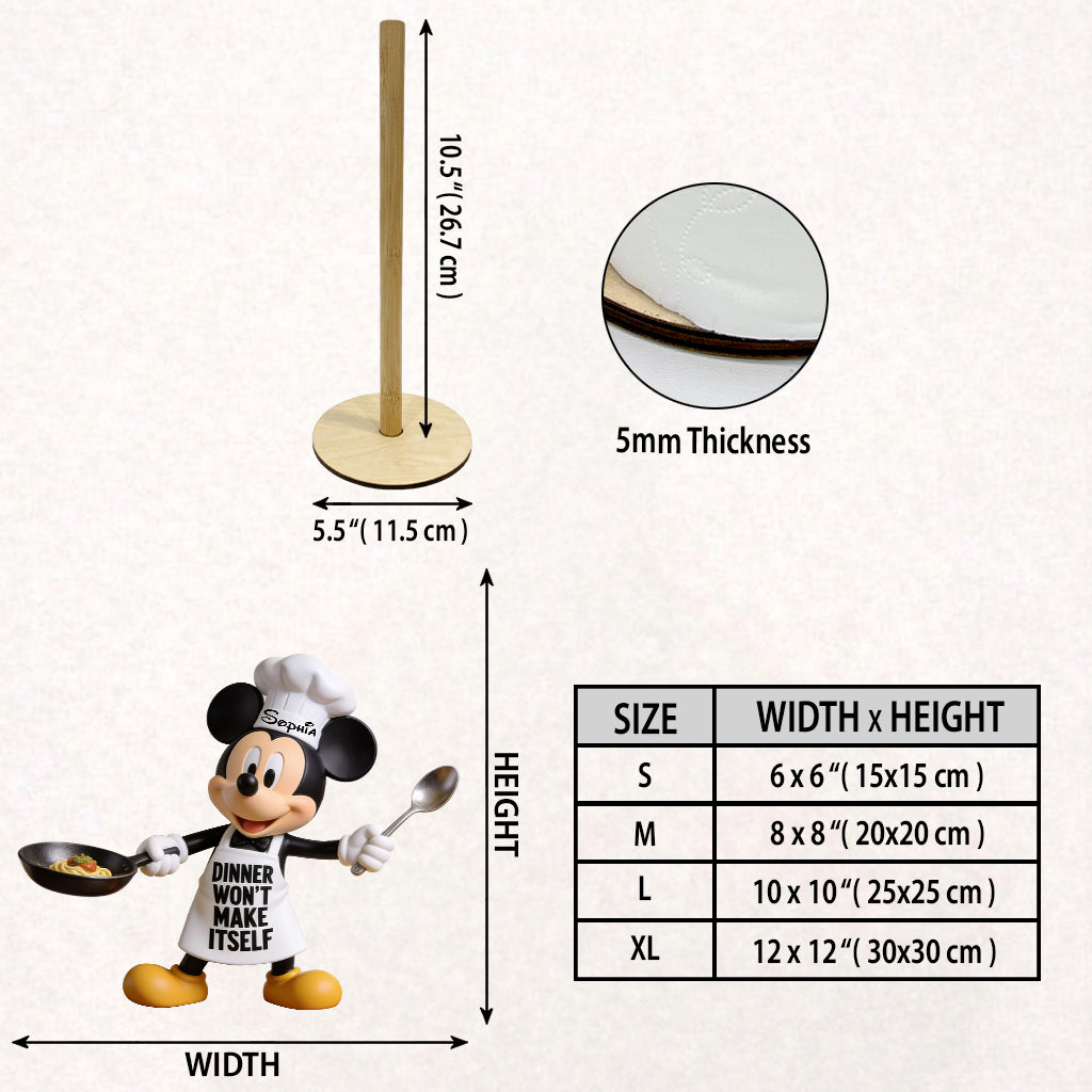 Personalized Mickey Mouse Paper Towel Stand for Kitchen Decor Paper Towel Stand GradoCreations