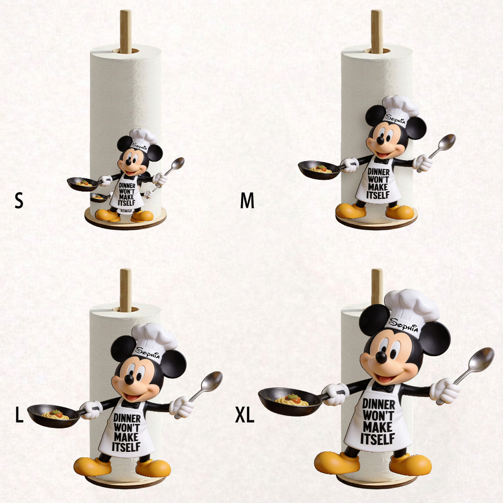 Personalized Mickey Mouse Paper Towel Stand for Kitchen Decor Paper Towel Stand GradoCreations