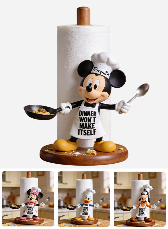 Personalized Mickey Mouse Paper Towel Stand for Kitchen Decor Paper Towel Stand GradoCreations