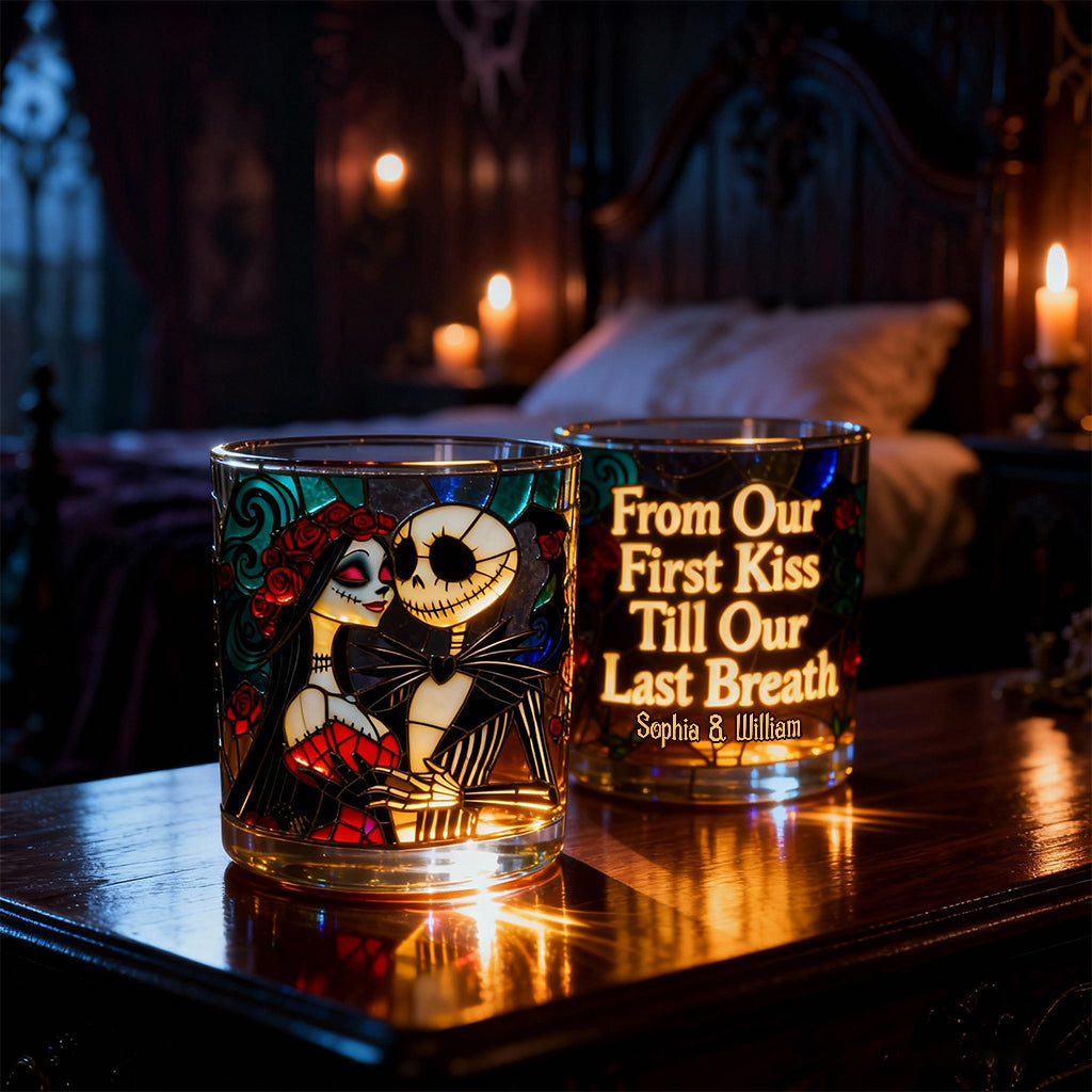 Personalized Nightmare Whiskey Glass Custom Name Gift for Couples Whiskey Glass GradoCreations