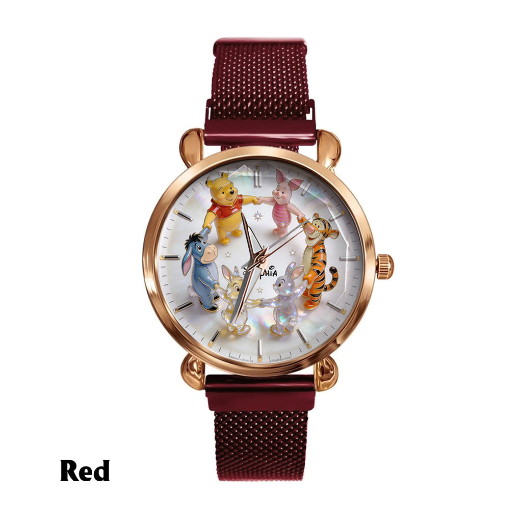 Personalized Women's Yellow Bear Watch Custom Name Gift Women Hand Watch GradoCreations