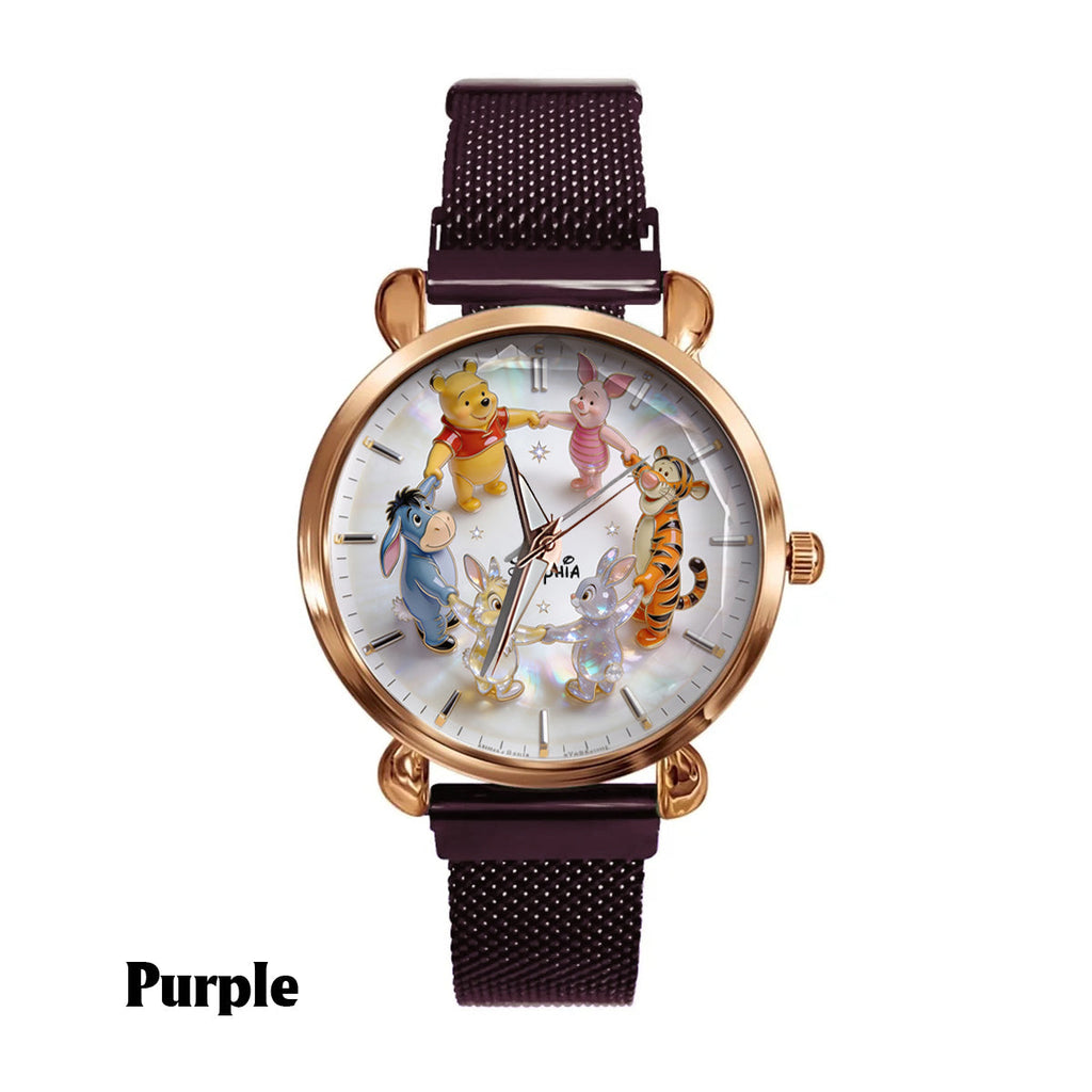 Personalized Women's Yellow Bear Watch Custom Name Gift Women Hand Watch GradoCreations