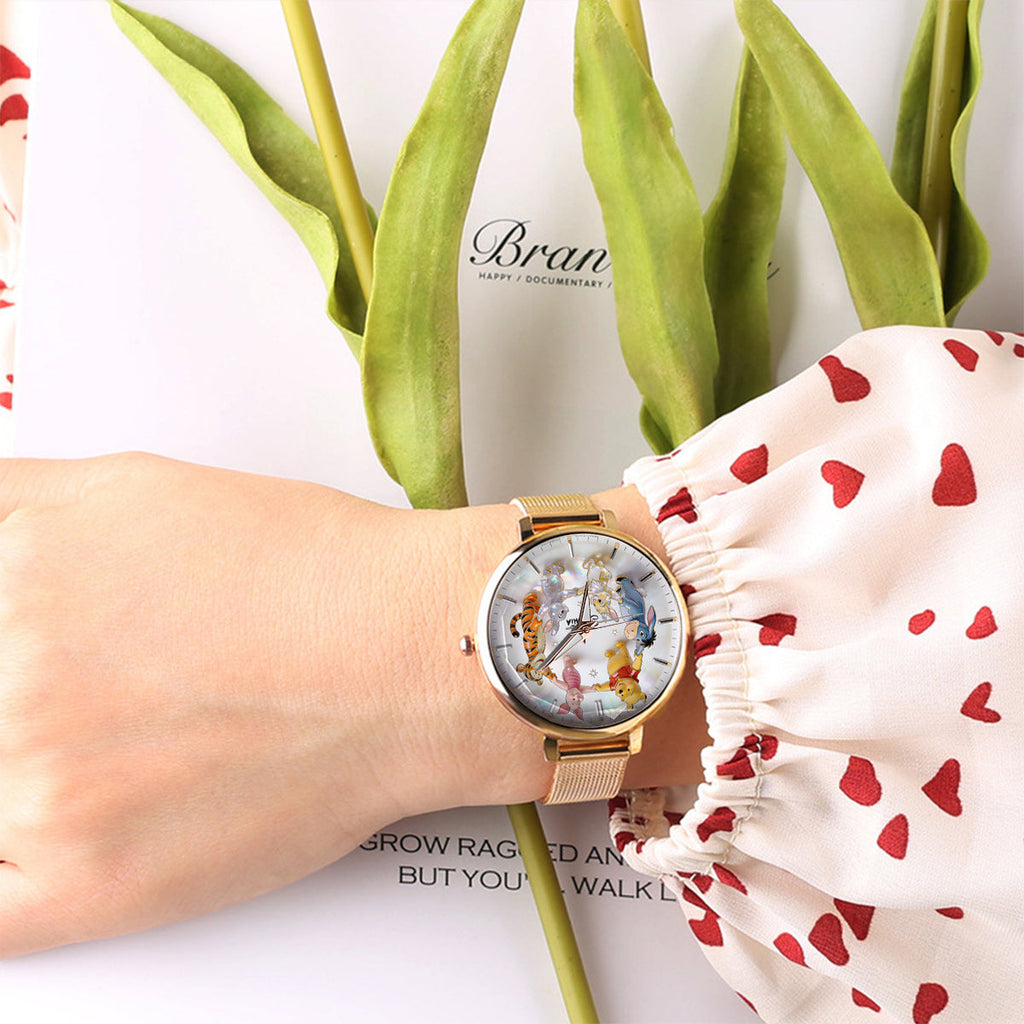 Personalized Women's Yellow Bear Watch Custom Name Gift Women Hand Watch GradoCreations