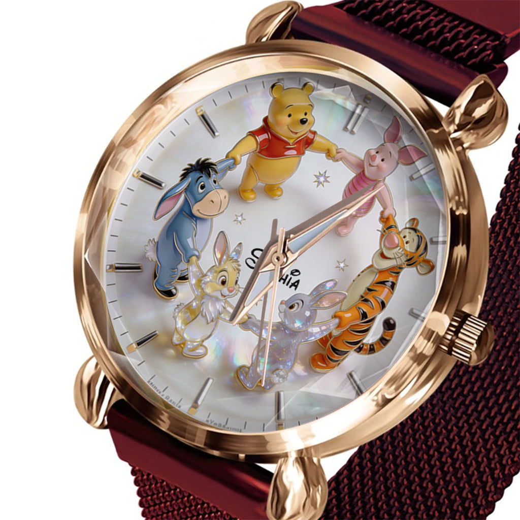 Personalized Women's Yellow Bear Watch Custom Name Gift Women Hand Watch GradoCreations