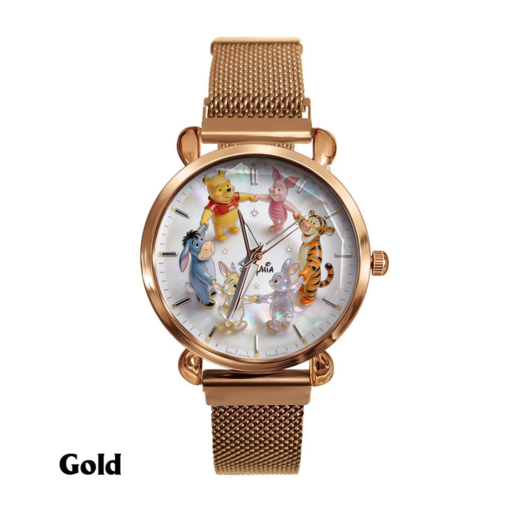 Personalized Women's Yellow Bear Watch Custom Name Gift Women Hand Watch GradoCreations